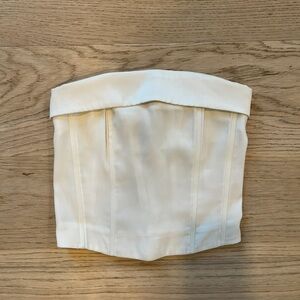With Jèan White Strapless Corset Top